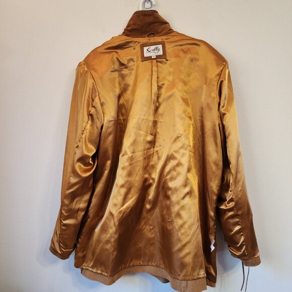 Scully Leather Boar Suede Fringe Mountain Jacket Bourbon Men 50 Cowboy Western - Picture 15 of 16